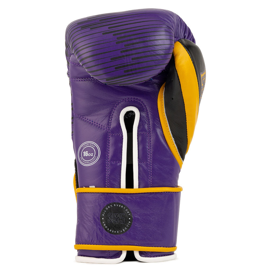 Bravose Limited Edition 16oz Velcro Boxing Gloves – “ALL DAY, EVERY DAY” Purple & Yellow-2