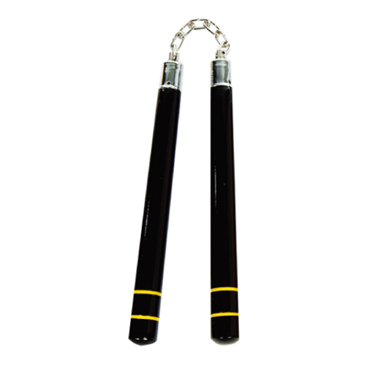 Deluxe Black Oak Nunchucks W/ 2 Yellow B.B C111 - PRE ORDER