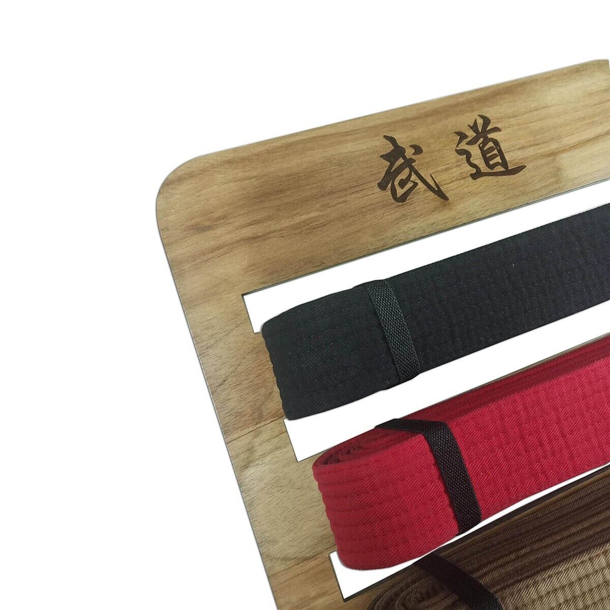 Square Wall Mounted Belt Display Stand - KOA Wood - PRE ORDER