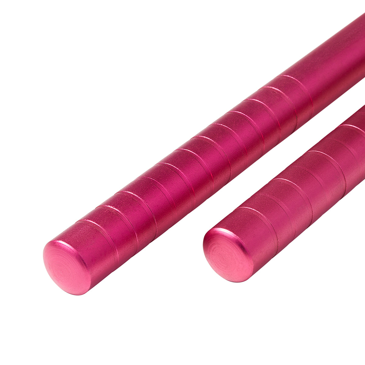 Heavy Slim Aluminium Nunchaku With Chain: Pink - 10"