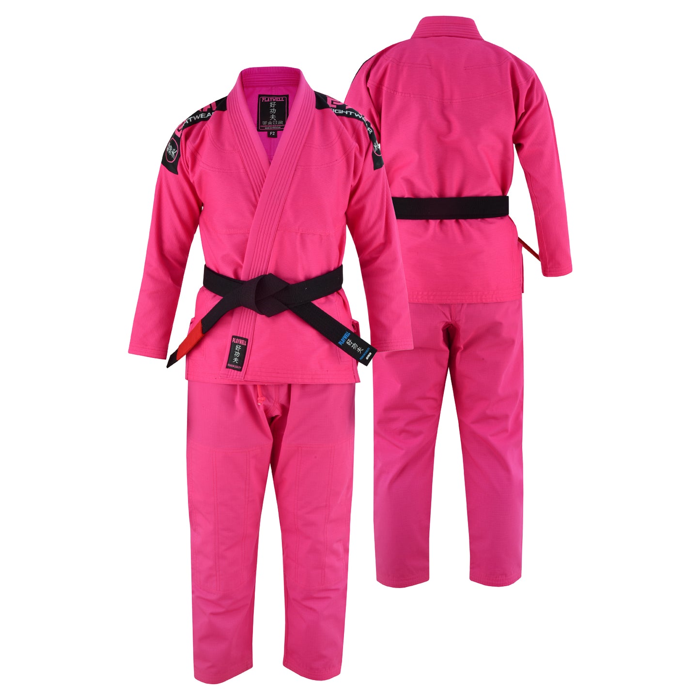 Playwell Adults Ladies Pro Elite BJJ Jiu Jitsu Gi - Pink