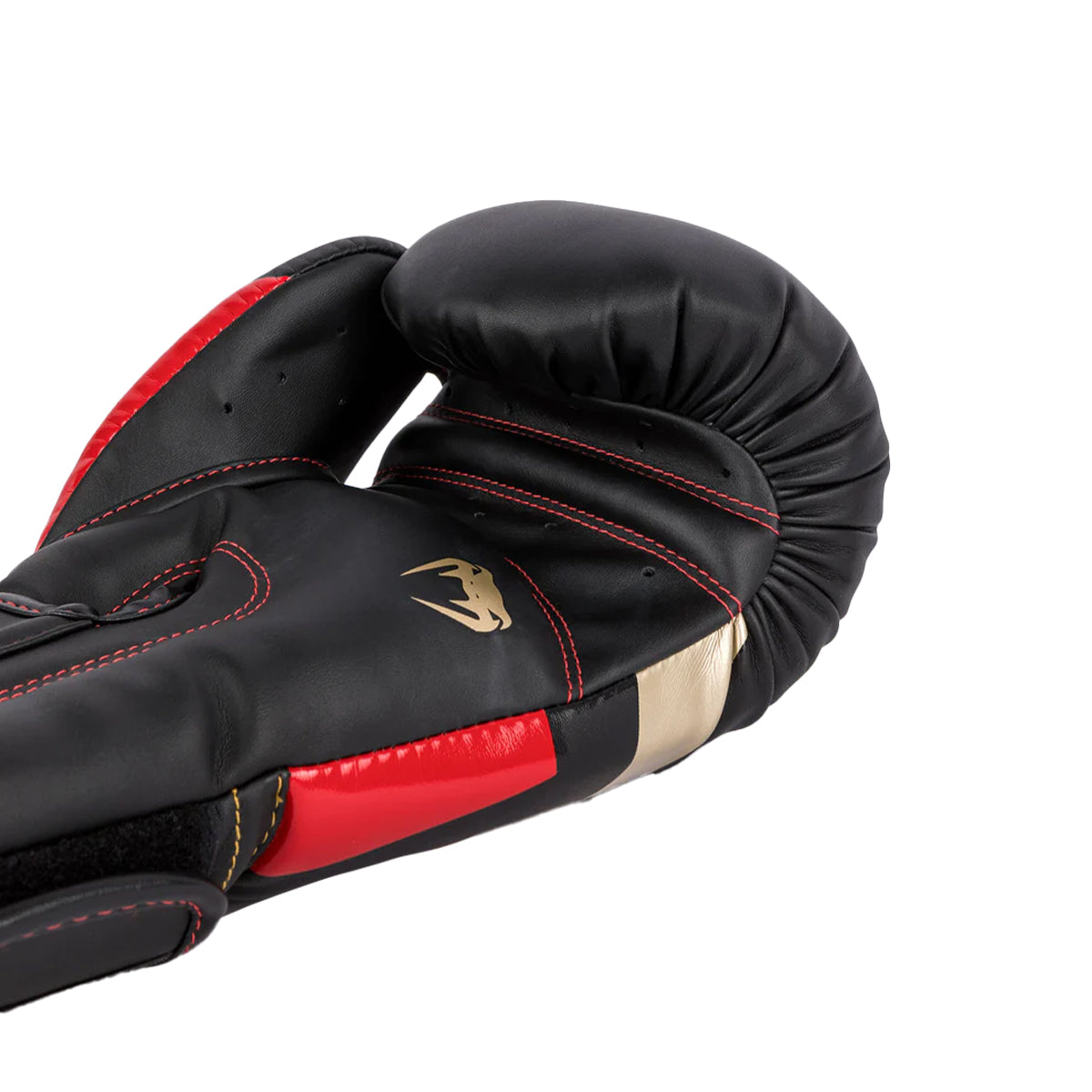 Venum Elite Boxing Gloves - Black/Gold/Red