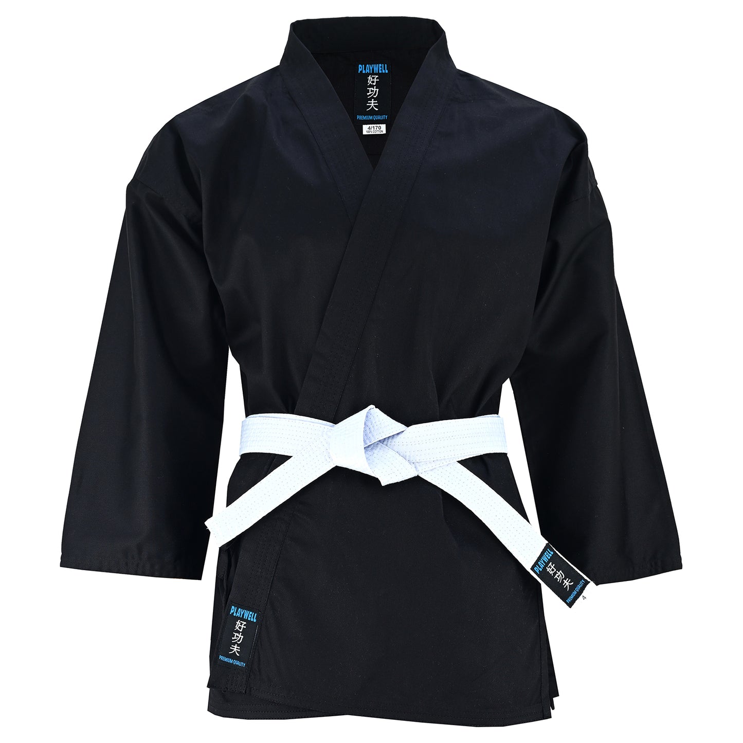 Adults Karate Polycotton Suit - Black 8oz