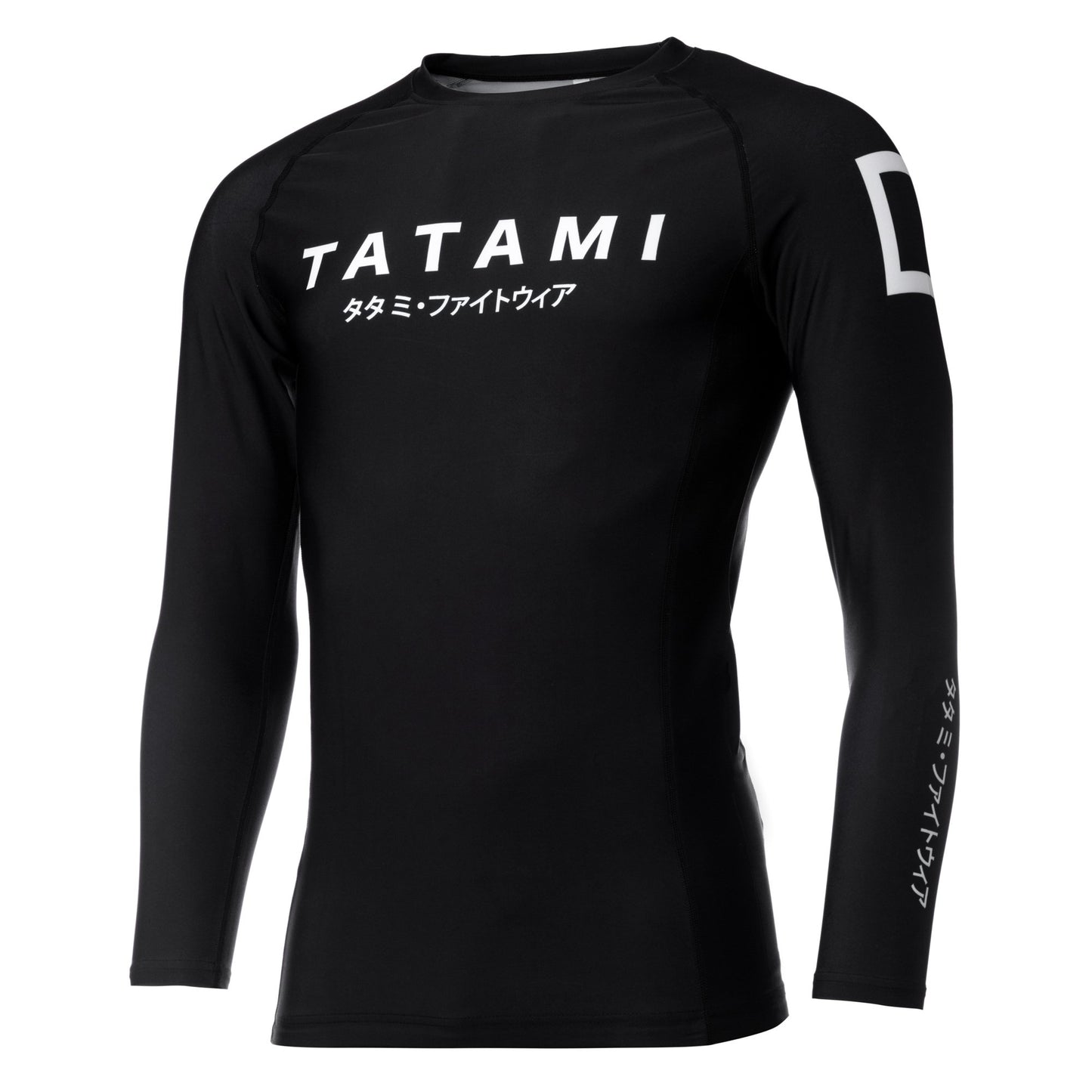 Tatami Adults Katakana Long Sleeve Rash Guard - Black