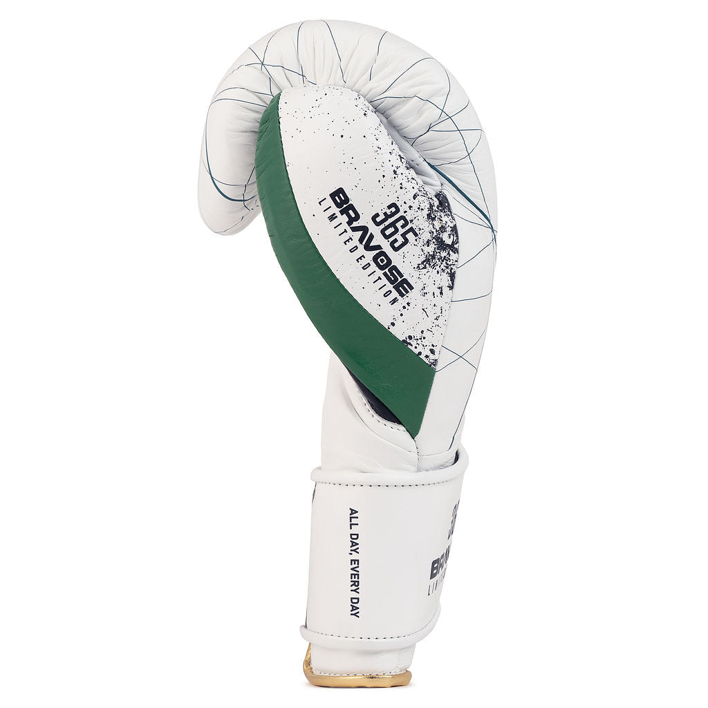 Bravose Limited Edition 16oz Velcro Boxing Gloves – 365 Series White-3