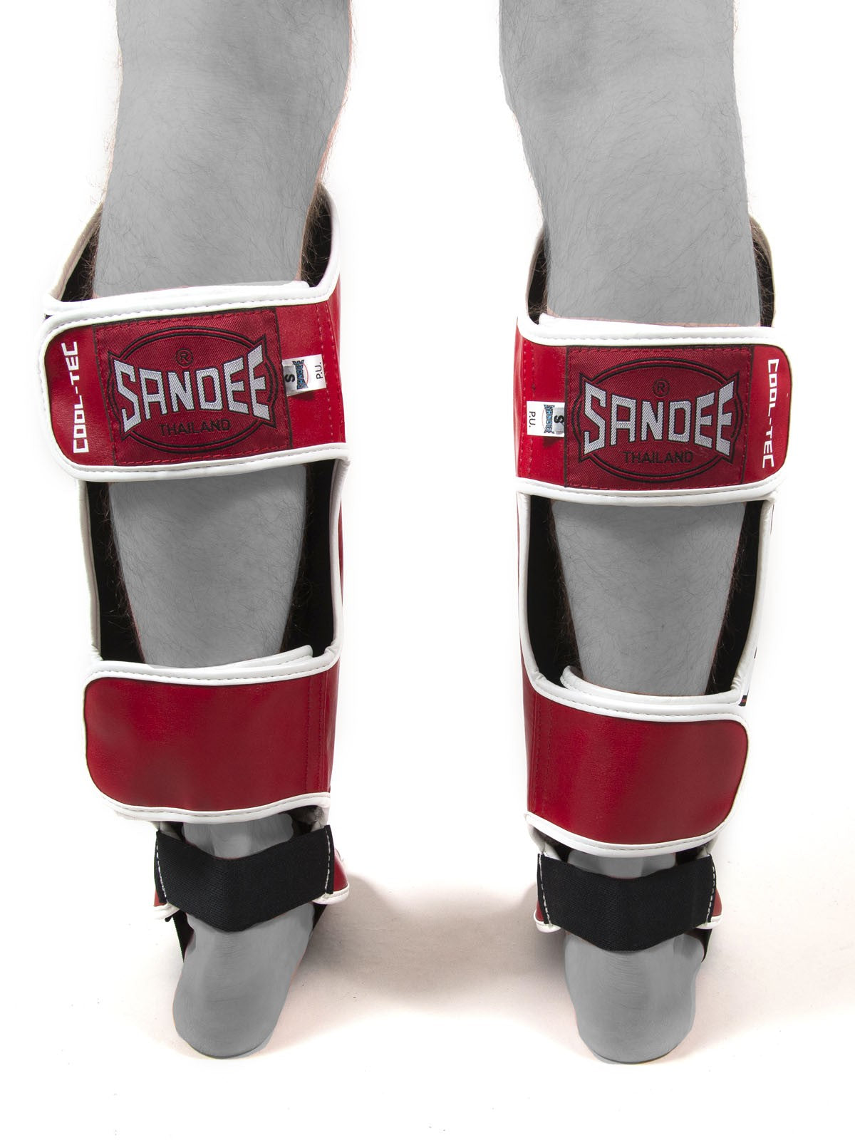 Sandee Kids Muay Thai Shin Guards - Red