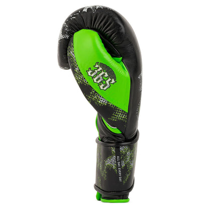 Bravose Limited Edition 16oz Velcro Boxing Gloves – Black & Green-2