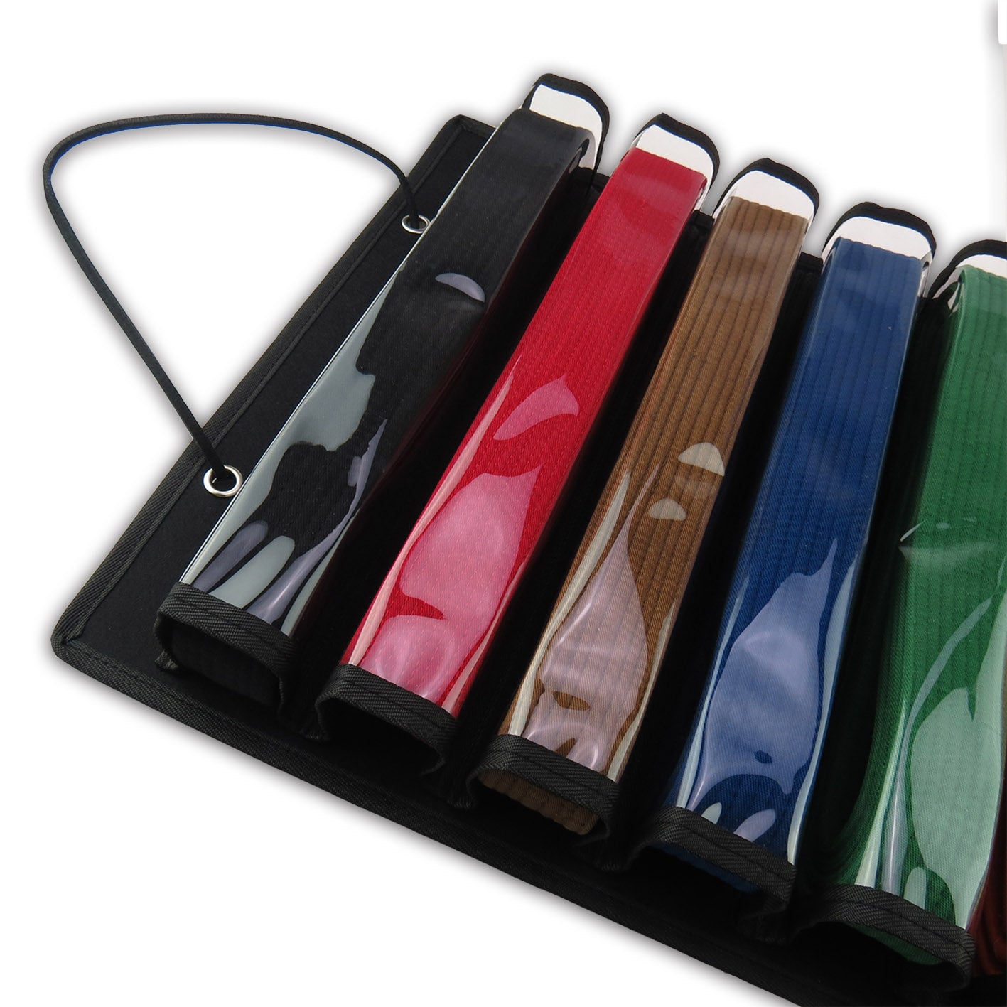 Standard Cloth Fabric Foldable Wall Mounted Belt Display - Black