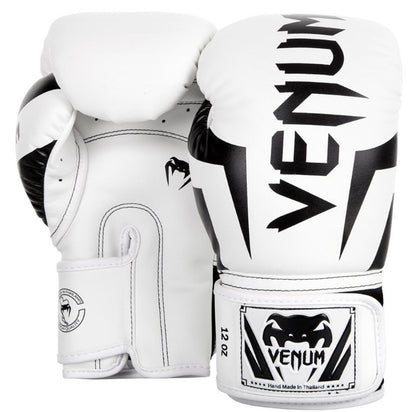 Venum Elite Boxing Gloves - White/Black