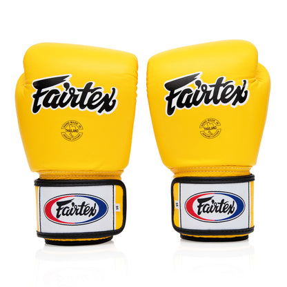 Fairtex BGV1 Yellow Universal Leather Boxing Gloves