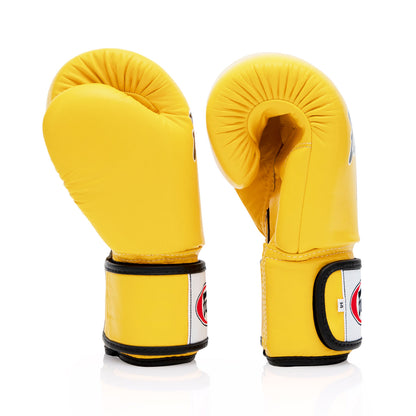 Fairtex BGV1 Yellow Universal Leather Boxing Gloves