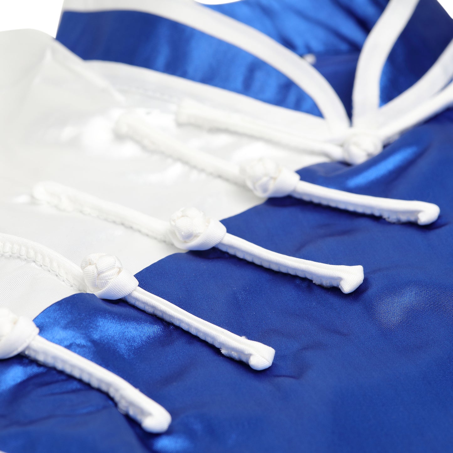 Competition Wushu Silk Uniform - White/Blue