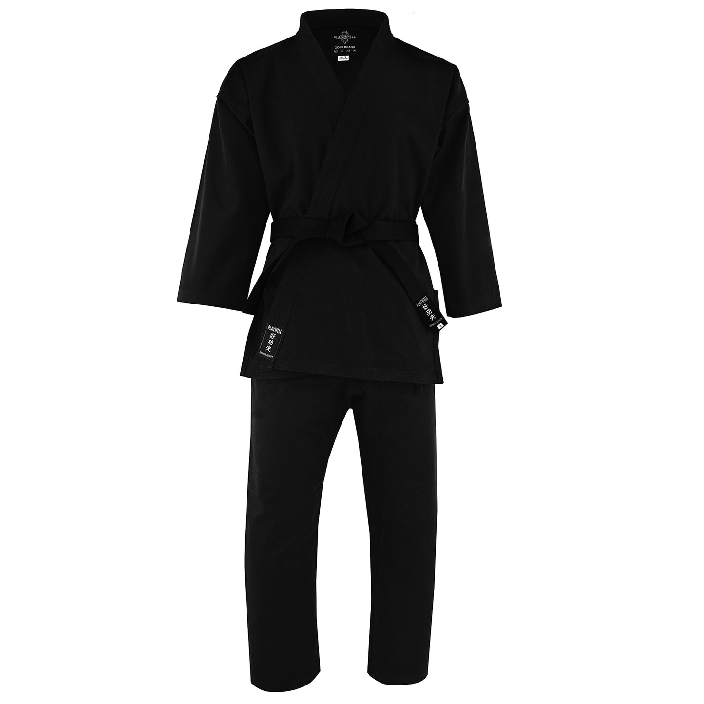 Karate 16oz Gold Brand Heavyweight Suit - Black