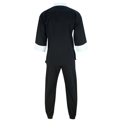 Kids Kung Fu Elite Microfibre Uniform - Black/White