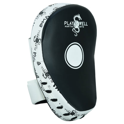 Playwell Elite Light Curved Leather "Logos"  Boxing Focus Pads