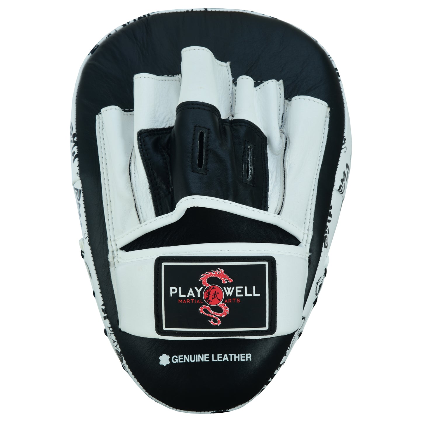 Playwell Elite Light Curved Leather "Logos"  Boxing Focus Pads