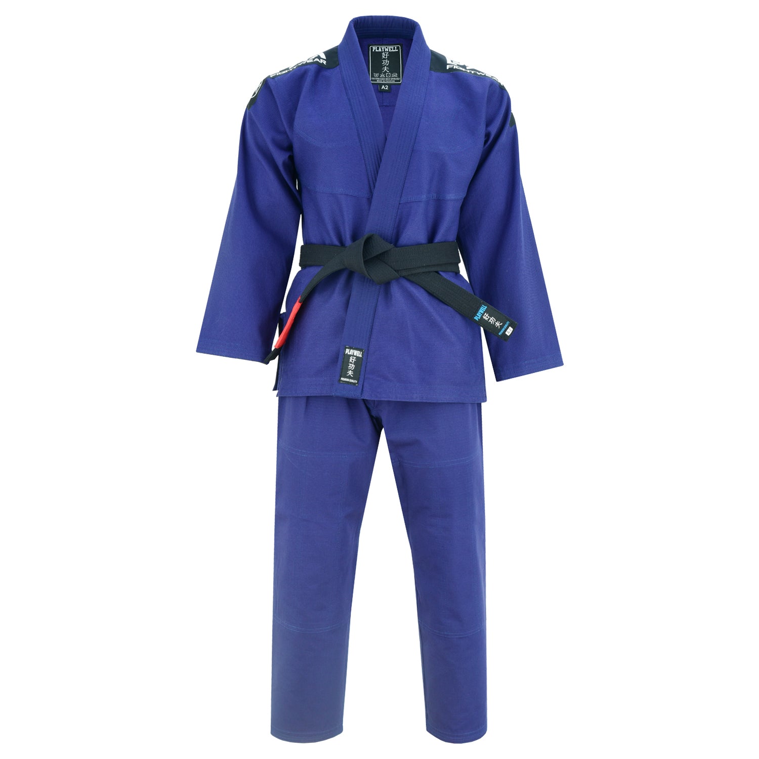 Playwell Adults Mens Pro Elite BJJ Jiu Jitsu Gi - Navy Blue