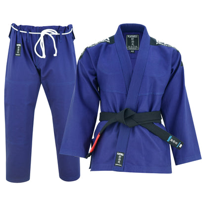 Playwell Adults Mens Pro Elite BJJ Jiu Jitsu Gi - Navy Blue