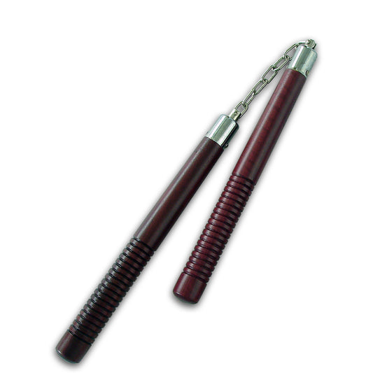 Deluxe Purple Heart Wooden Nunchucks With Chain -  PRE ORDER