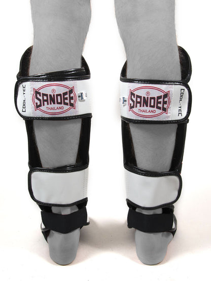 Sandee Cool Tec Leather Shin Guards - White