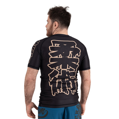 Scramble Drip Logo Short Sleeve Rash Guard