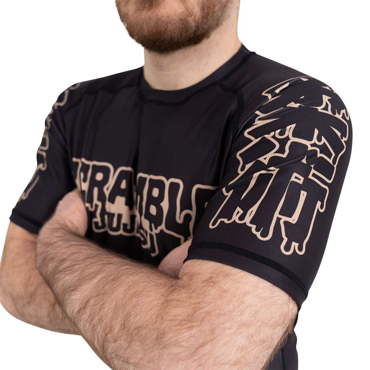 Scramble Drip Logo Short Sleeve Rash Guard