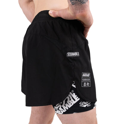 Scramble Combo Hybrid Grappling Fight Shorts - Logos