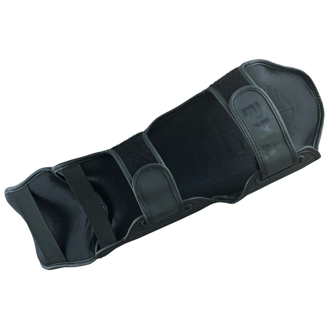 Childrens Muay Thai Twin Tiger Shin Instep Guards - Black