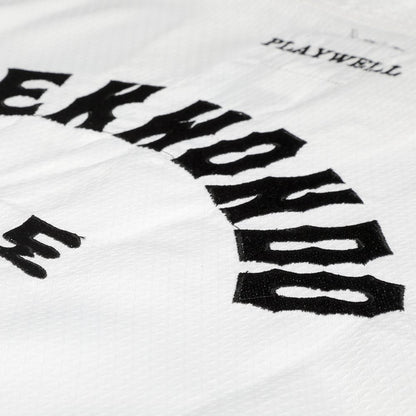 Korean Ultimate Taekwondo Uniform: White V-Neck - Clearance