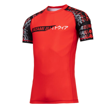 Tatami Mens No Gi  Uncover Short Sleeve Rash Guard - Red