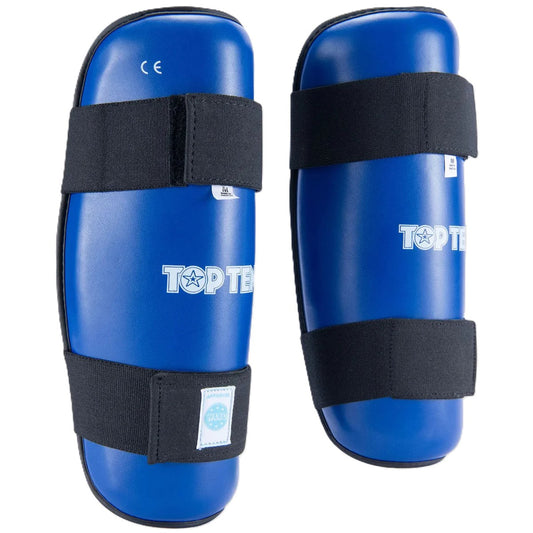 Top Ten Wako Approved Kickboxing Shin Guards - Blue