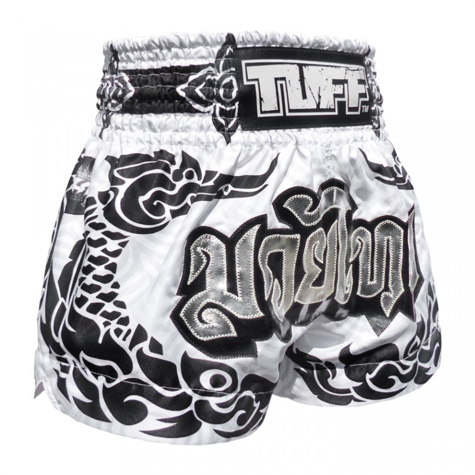 TUFF Traditional The Great Hongsa Muay Thai Shorts - White