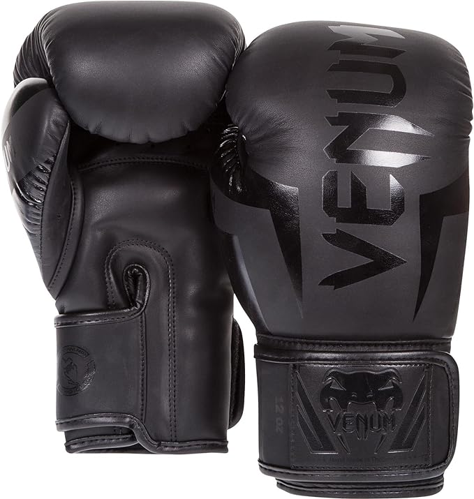 Venum Elite Boxing Gloves - Black/Black