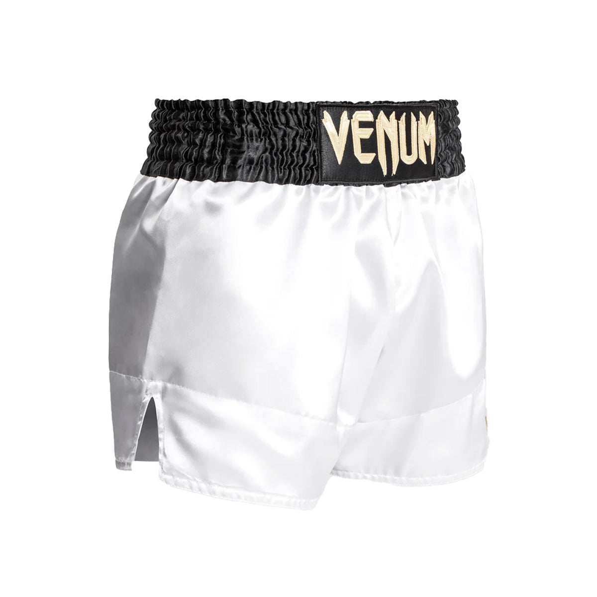 Venum Classic Muay Thai Shorts  -  Black/White/Gold