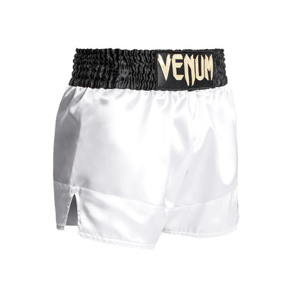 Venum Classic Muay Thai Shorts  -  Black/White/Gold