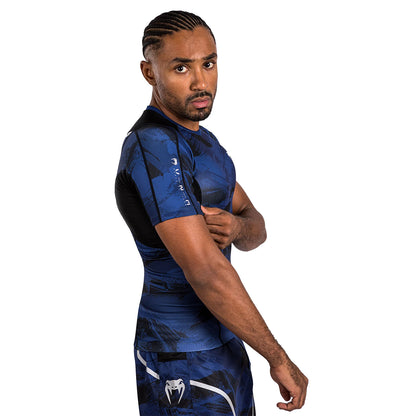 Venum Electron 3.0 MMA Short Sleeve Rashguard - Camo Blue