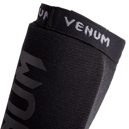Venum Kontact Elasticated Shin Guards Only - Black/Black