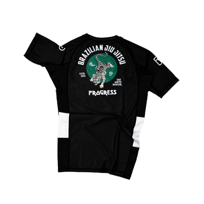Progress Jiu Jitsu Bengal Hybrid No Gi Rash Guard - Black/White