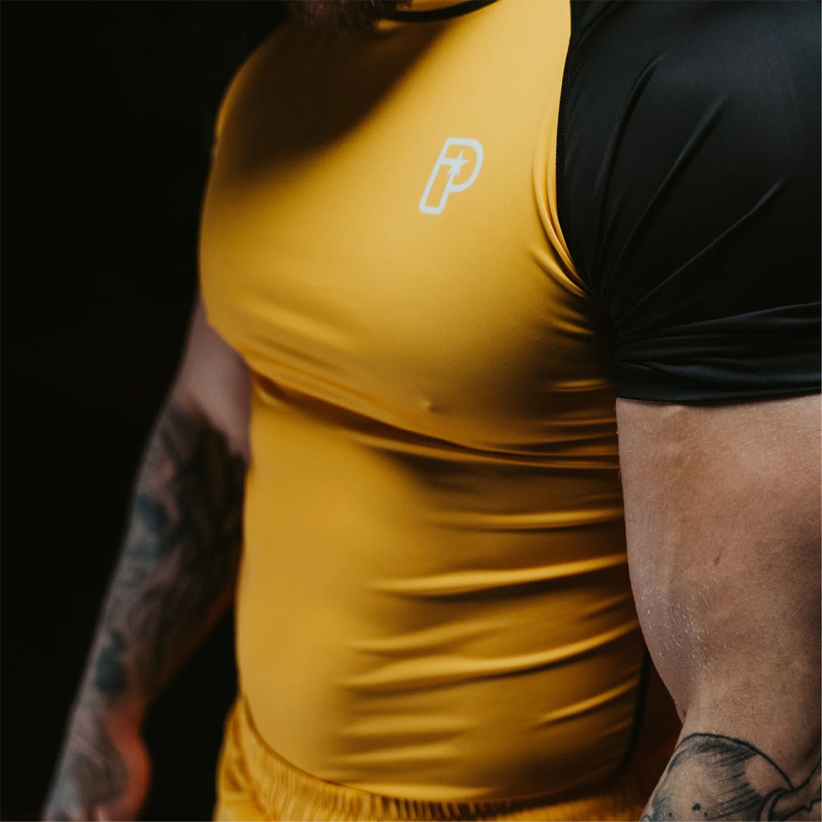 Progress Jiu Jitsu Profile Hybrid No Gi Rash Guard - Yellow