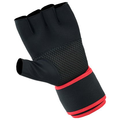 Playwell Elite Pro Gel Hand Wrap Inner Gloves - Black/Red
