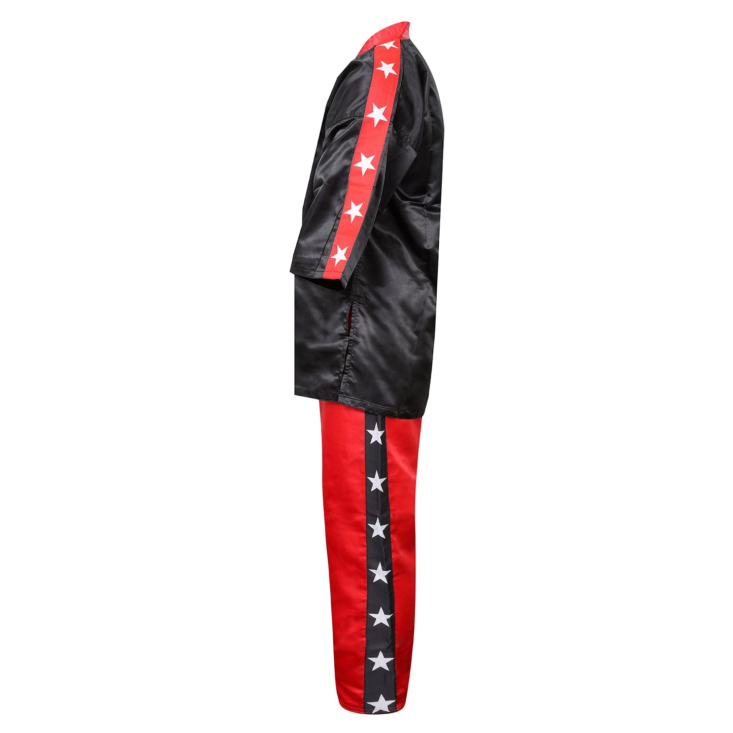 Competition Kickboxing Satin Uniform - Black/Red