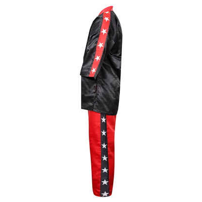 Competition Kickboxing Satin Uniform - Black/Red