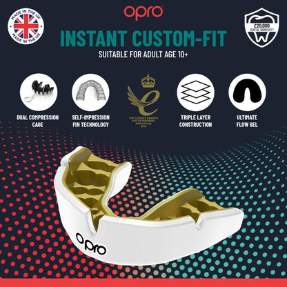 Opro Adults Instant Custom Fit Mouth Guard - Red Eyes