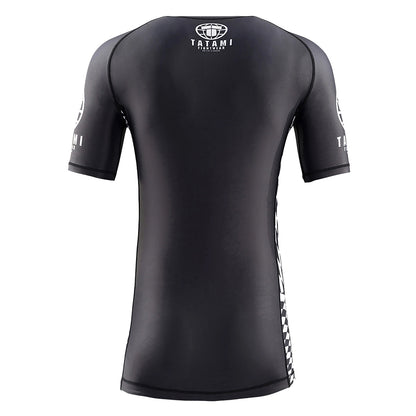 Tatami Mens Black Raid Short Sleeve Rash Guard