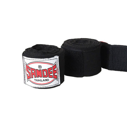 Sandee Muay Thai Black Boxing Hand Wraps 5M