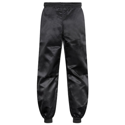 Kung Fu Trousers: Black Satin
