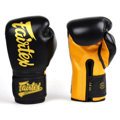 Fairtex Super Sparring Black/Gold Boxing Gloves