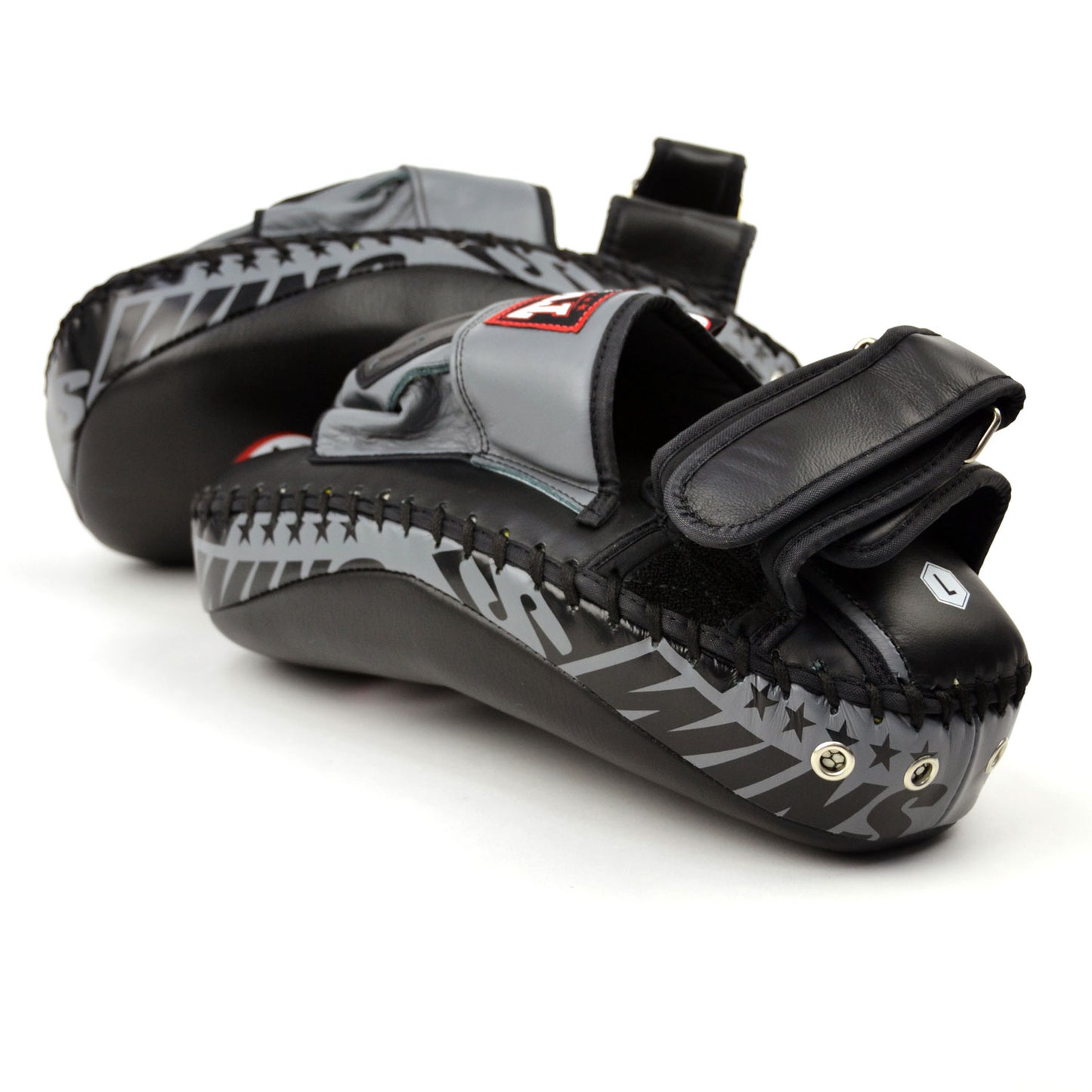 Twins Hybrid Leather Focus-Thai Pads  - Black/Grey